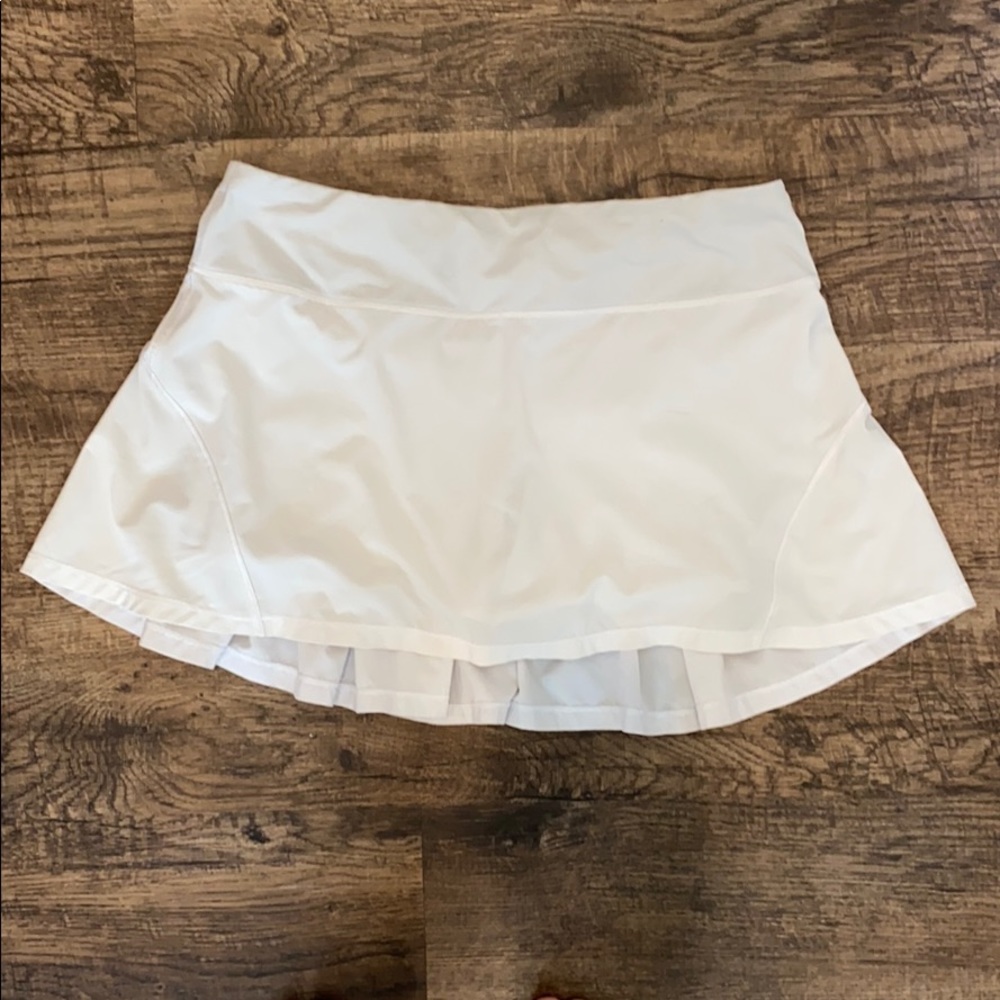 lululemon white pace rival skirt